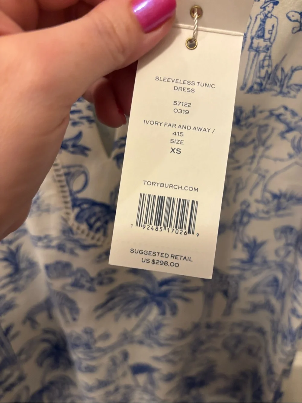 NWT Tory Burch Sleeveless Tunic Safari Print Dress
